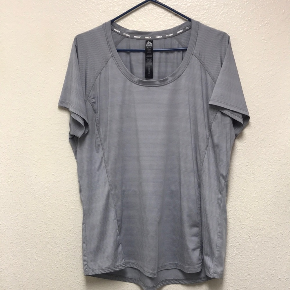 RBX Women’s Lightweight Short Sleeve Shirt Gray Silver Pullover Athletic XL Top